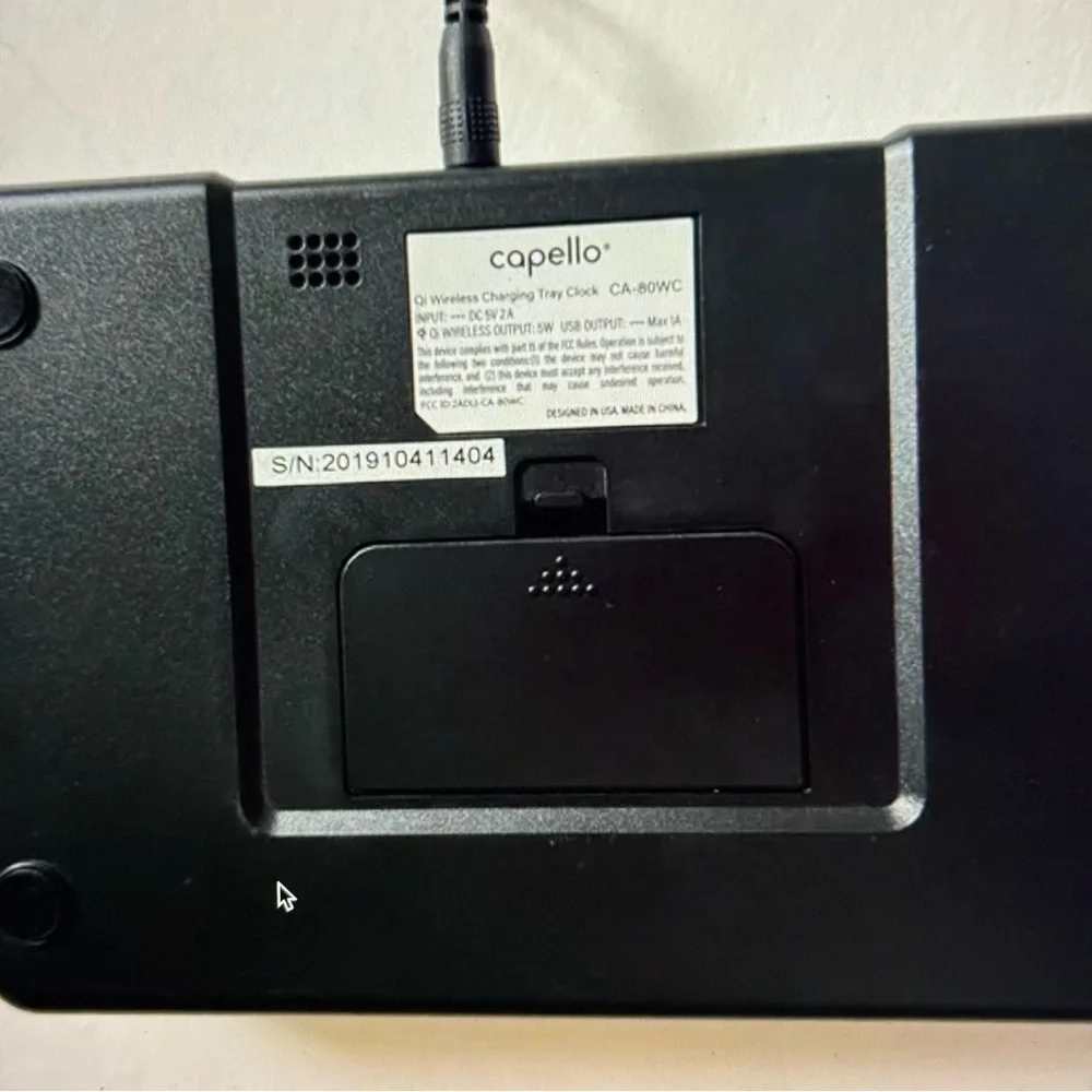 Capello wireless‎ phone charging tray and digital alarm clock